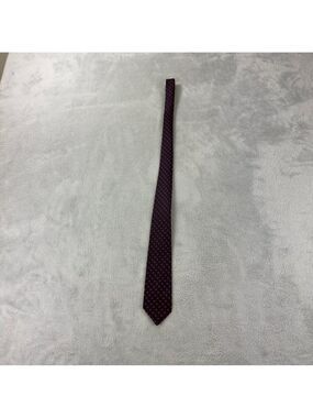 Pierre Balmain Paris 100% Polyester Blue and Red Patterned Tie